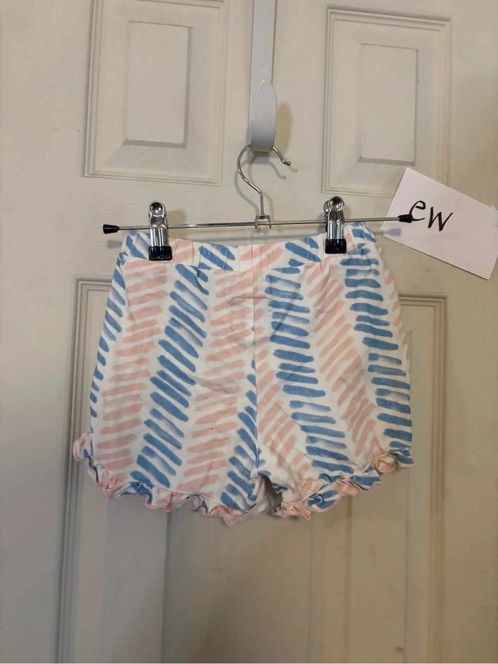Honesty size 6 blue white orange shorts